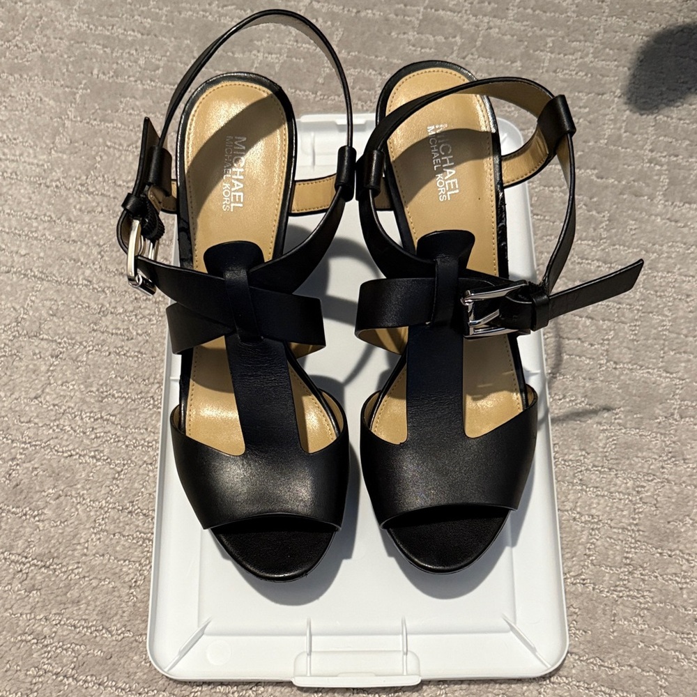 Michael Kors Black Strappy Sandals